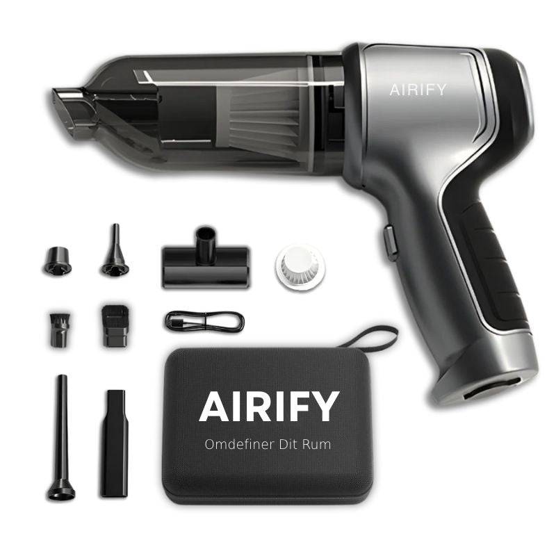 Airify Pro - Bærbar luftblæser/bilsuger